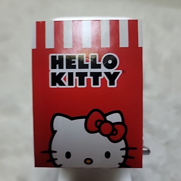 Hello Kitty Watch Silver Crystal Bezel Kitty Charms Red Leather Strap Bl… - Picture 6 of 7